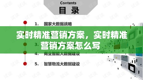实时精准营销方案，实时精准营销方案怎么写 