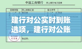 建行对公实时到账选项，建行对公账户转账到账时间 