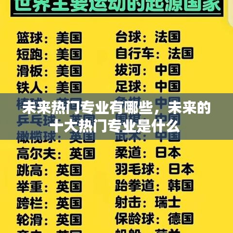 未来热门专业有哪些，未来的十大热门专业是什么 