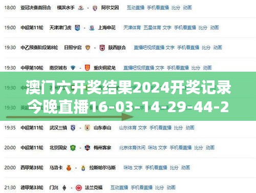 澳门六开奖结果2024开奖记录今晚直播16-03-14-29-44-28 T：17
