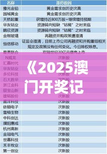 《2025澳门开奖记录》｜准确资料解释定义