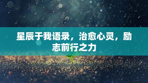 星辰于我语录，治愈心灵，励志前行之力