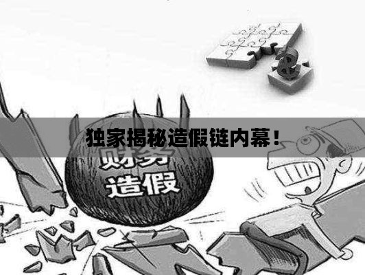 独家揭秘造假链内幕！