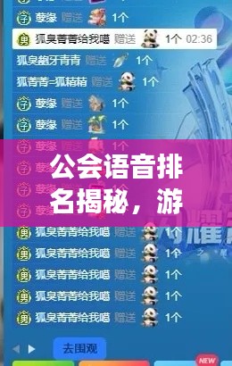 公会语音排名揭秘，游戏社交新潮流TOP10