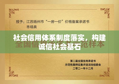 社会信用体系制度落实，构建诚信社会基石