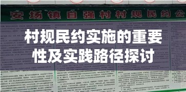 村规民约实施的重要性及实践路径探讨