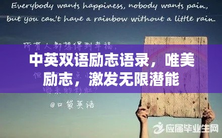 中英双语励志语录，唯美励志，激发无限潜能