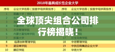 全球顶尖组合公司排行榜揭晓！