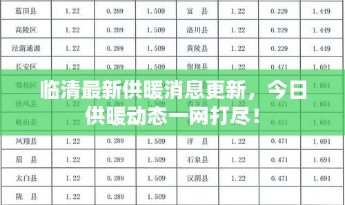 临清最新供暖消息更新，今日供暖动态一网打尽！