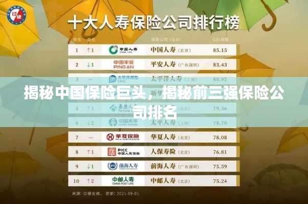 揭秘中国保险巨头，揭秘前三强保险公司排名
