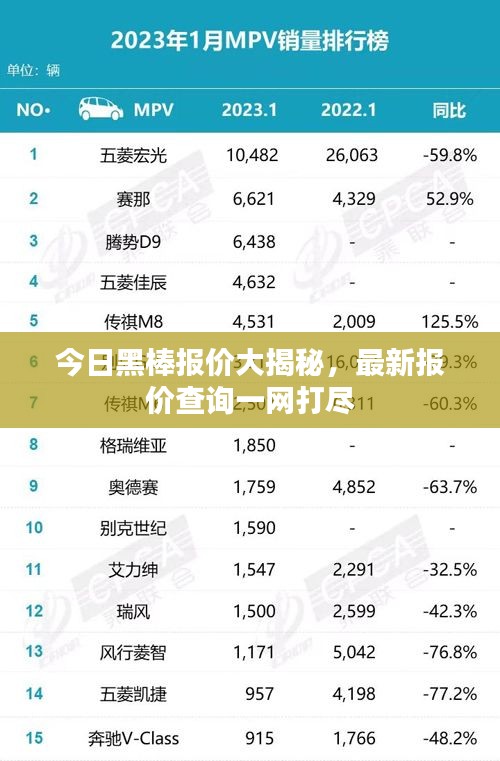 今日黑棒报价大揭秘，最新报价查询一网打尽